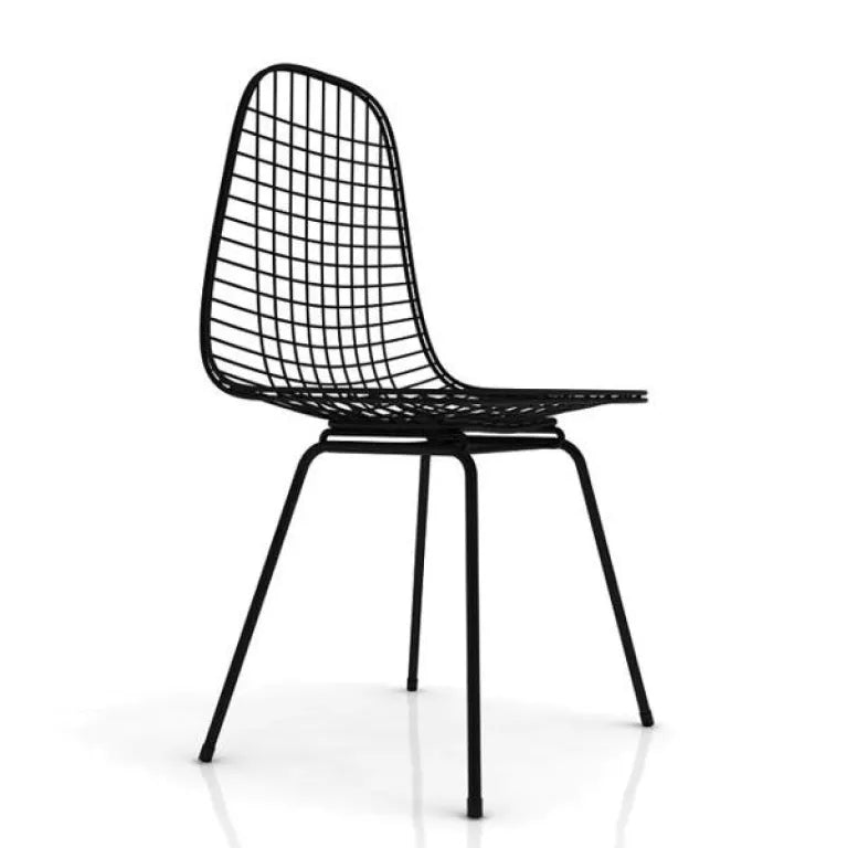 Vitra Eames Wire Chair DKX stol sort pulverlakeret