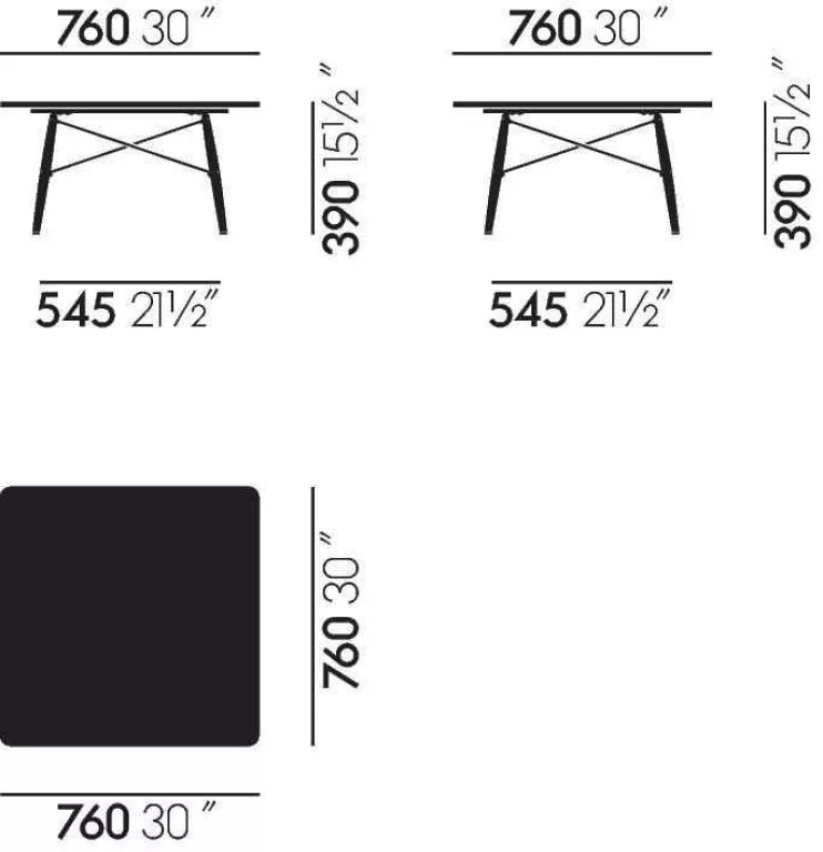 Vitra Eames Sofabord 760 askehonning