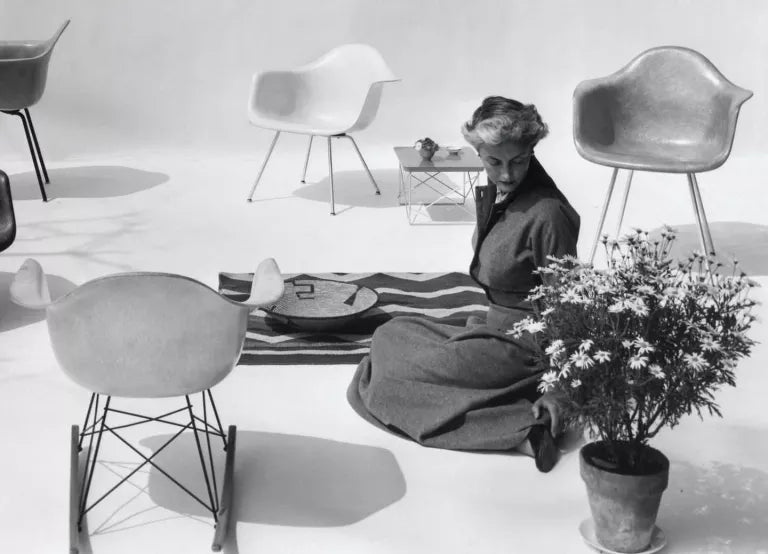 Vitra Eames DSR Glasfiber stol krom understel