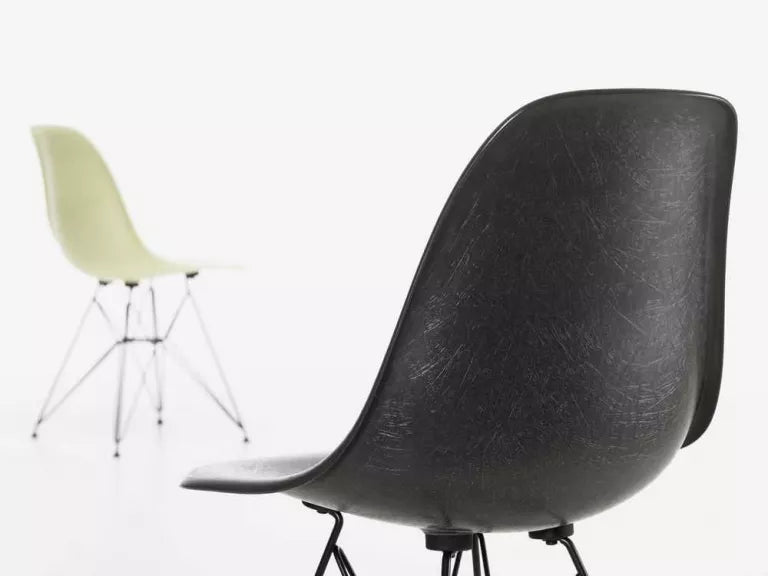 Vitra Eames DSR Glasfiber stol krom understel