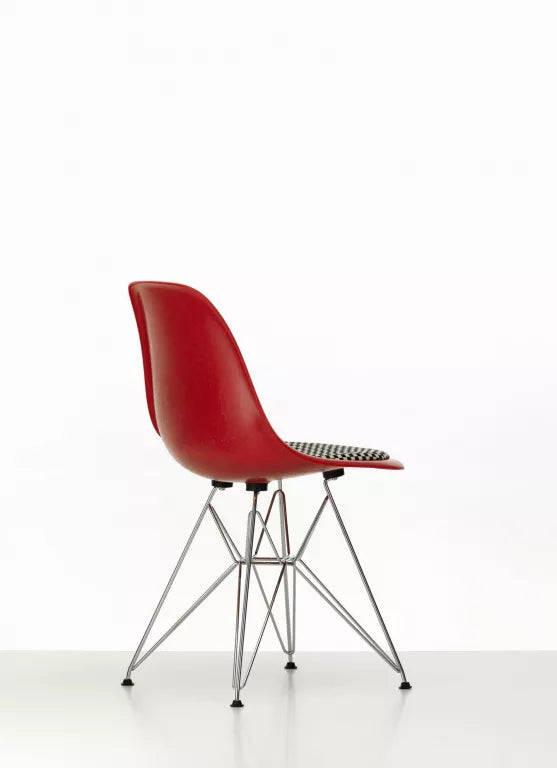 Vitra Eames DSR stole glasfiber fast sædehynde, klassisk rød