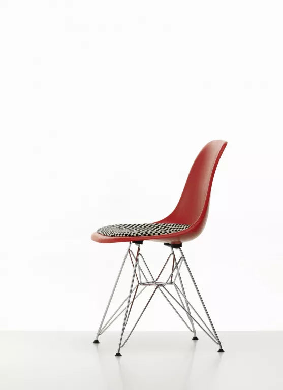 Vitra Eames DSR stole glasfiber fast sædehynde, klassisk rød