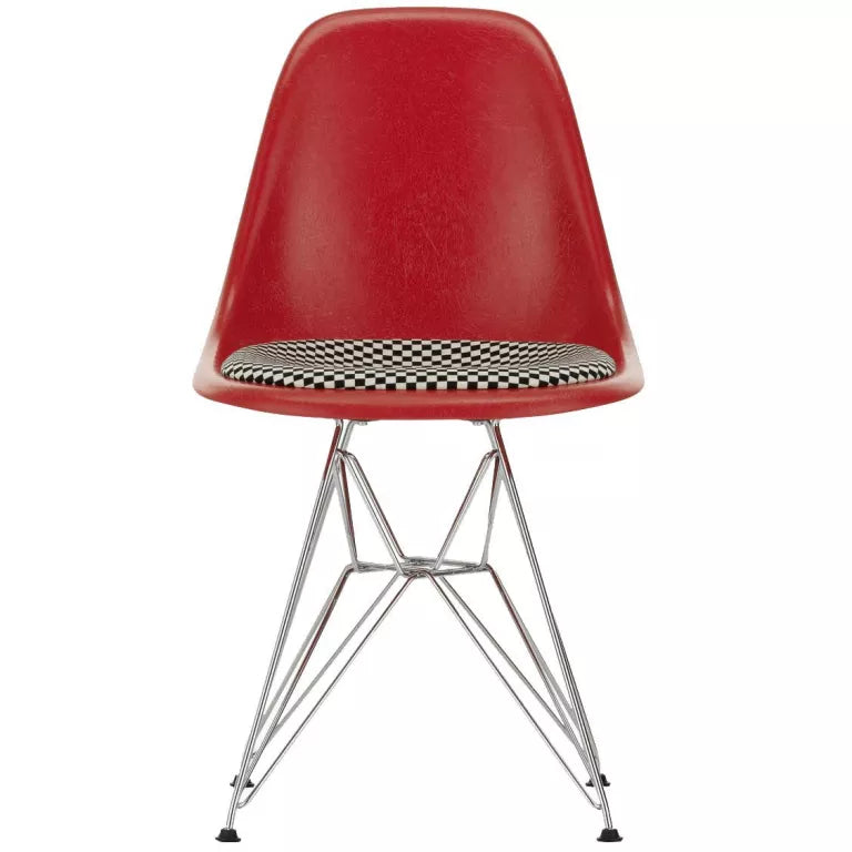 Vitra Eames DSR stole glasfiber fast sædehynde, klassisk rød