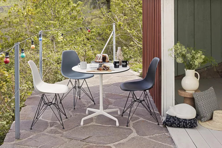 Vitra Eames DSR stol sort pulverlakeret base