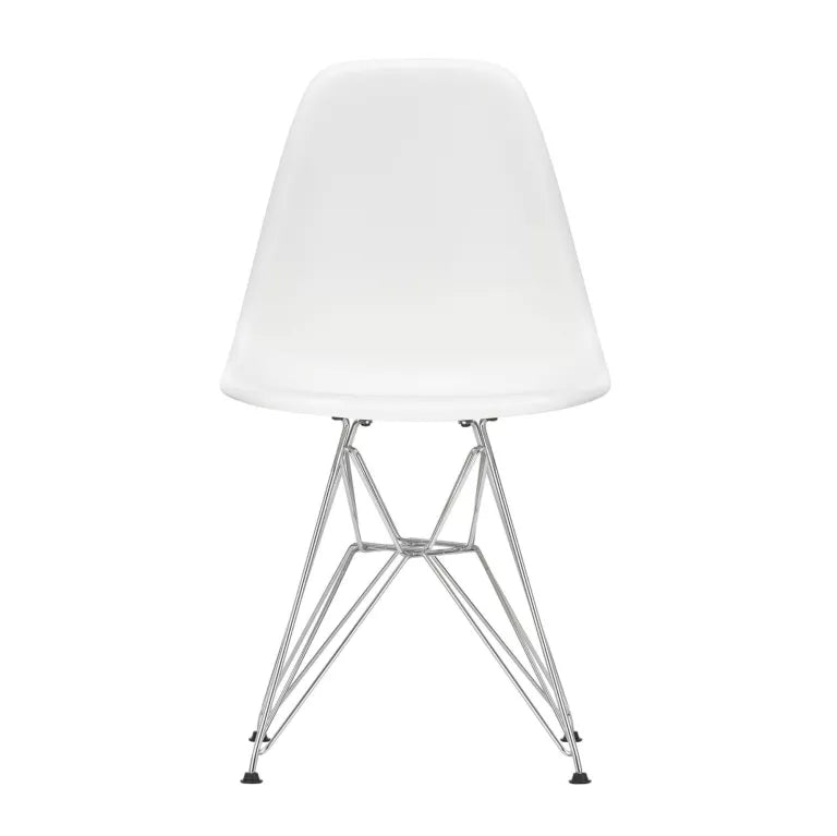 Vitra Eames DSR stol krom stel, Hvid