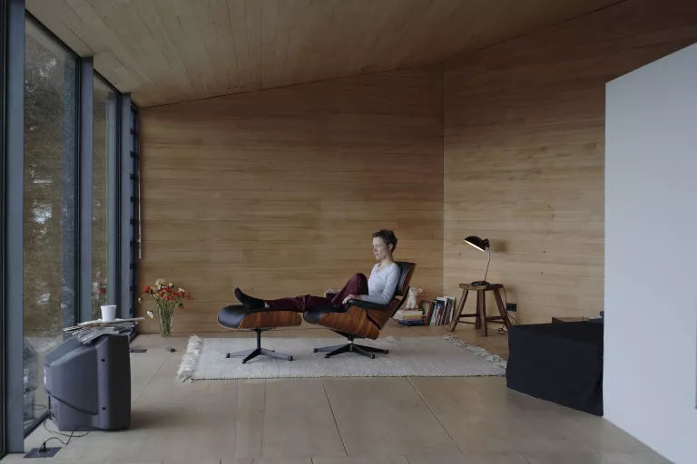 Vitra Eames Lounge stol med osmannisk lænestol, valnøddetræ Læder