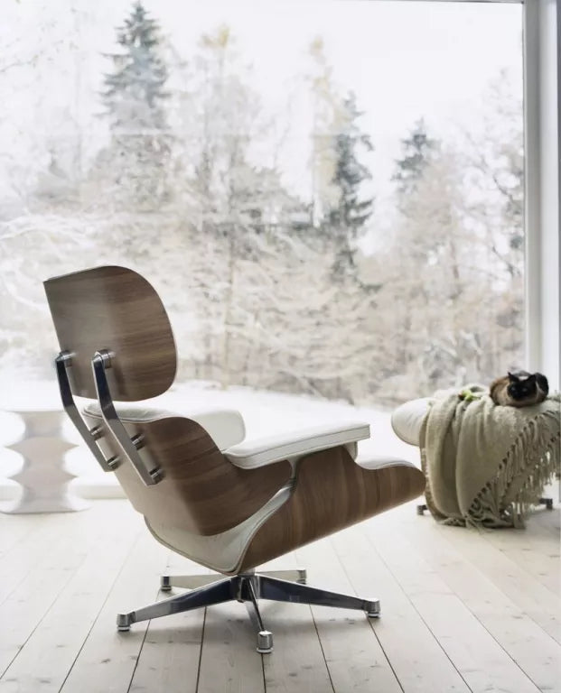 Vitra Eames Lounge stol lænestol (nye mål) snehvid