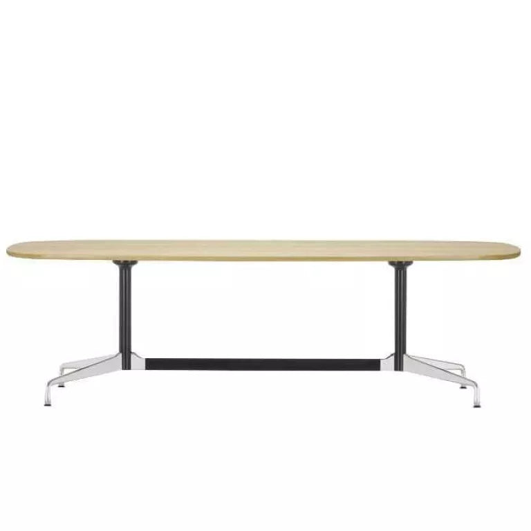 Vitra Eames Segmented Table 220 grundlæggende mørk poleret naturlig eg