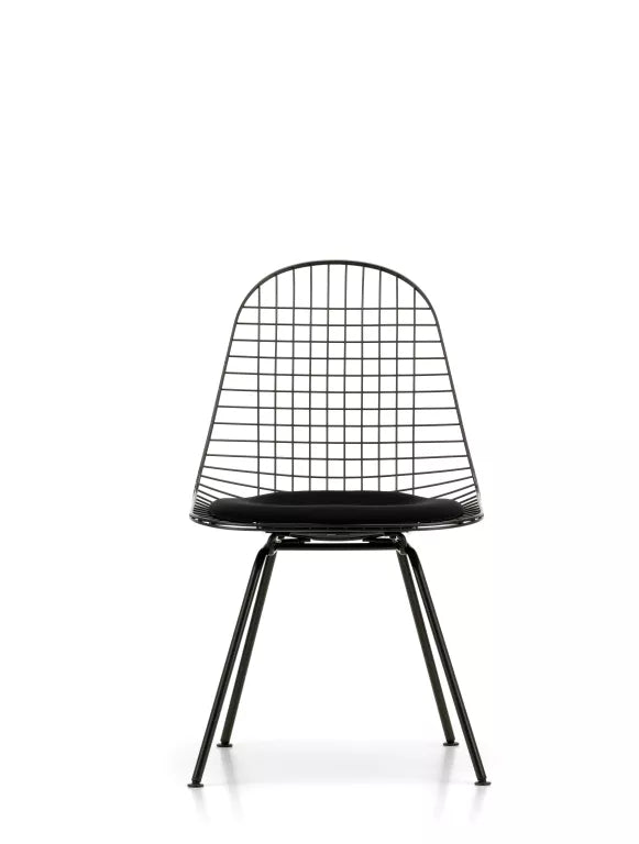 Vitra Eames Wire Chair DKX-5 stol pulverlakeret sort