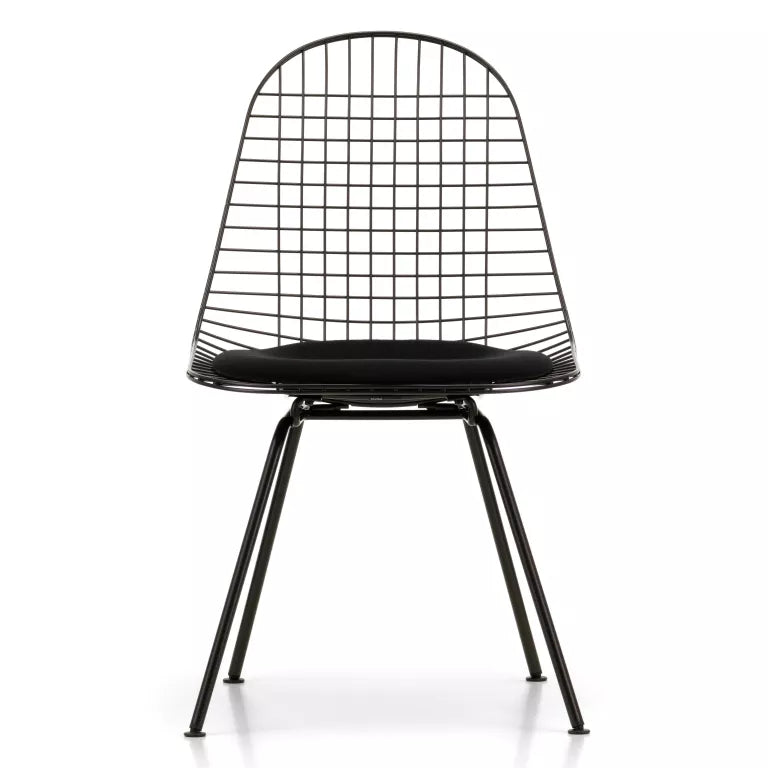 Vitra Eames Wire Chair DKX-5 stol pulverlakeret sort