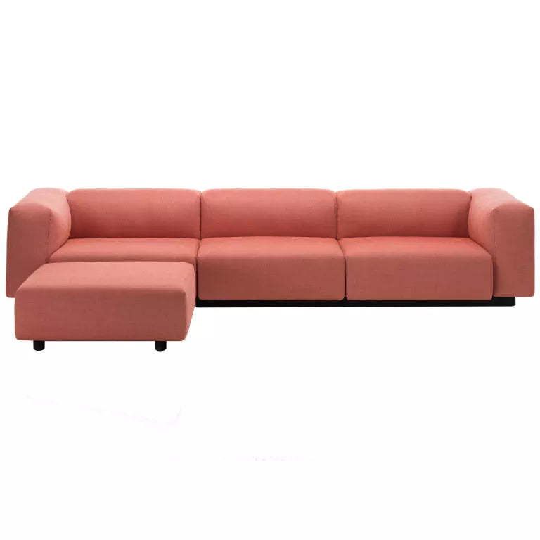 Vitra Soft Modulsofa med chaiselong volo mursten