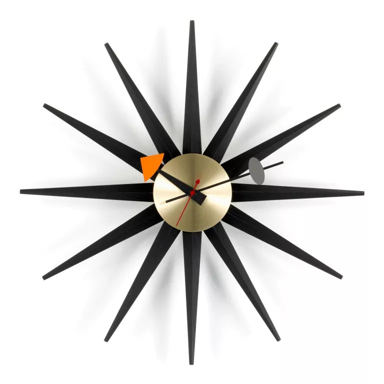 Vitra Sunburst Clock Black Collection Ø47