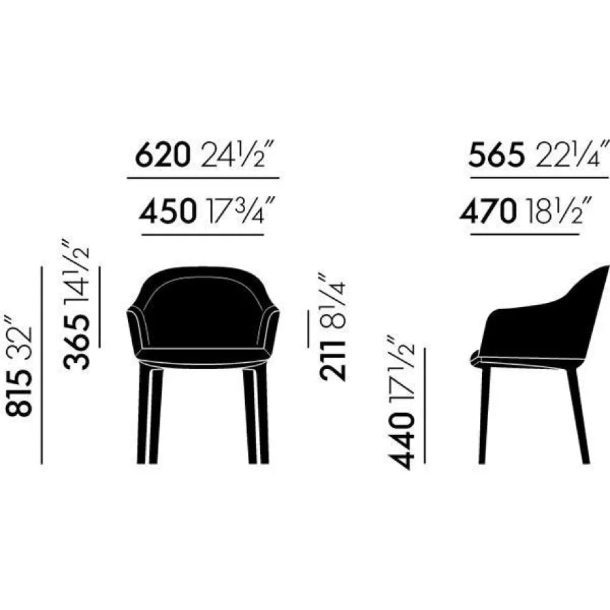 Vitra Softshell stol med