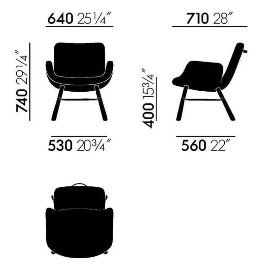 Vitra East River Chair lænestol stofmix