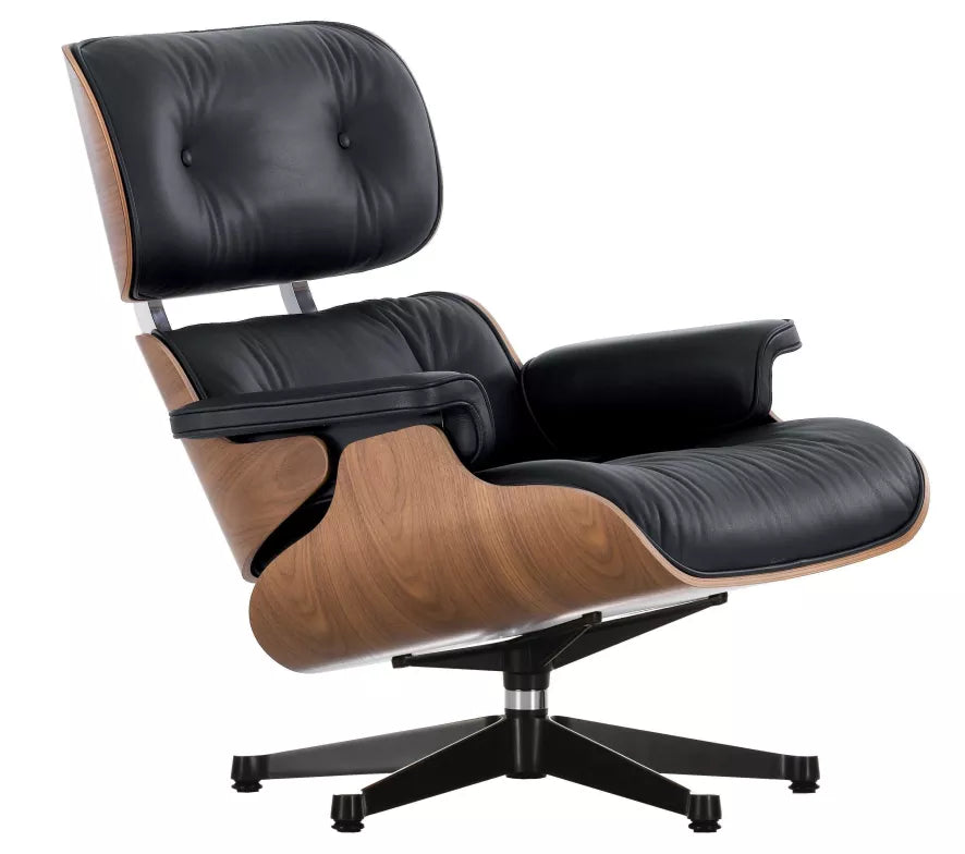 Vitra Eames Lounge stol lænestol (nye dimensioner) valnød sort