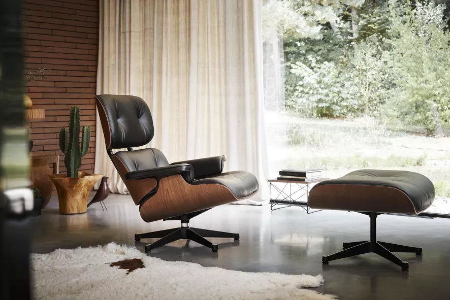 Vitra Eames Lounge stol med osmannisk lænestol (klassiske dimensioner)