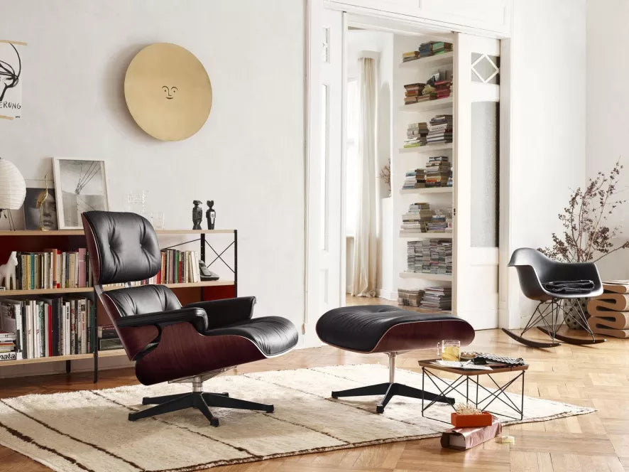 Vitra Eames Lounge stol med osmannisk lænestol (klassiske dimensioner)