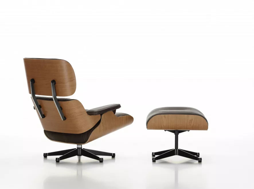 Vitra Eames Lounge stol med osmannisk lænestol (nye dimensioner) Chokolade