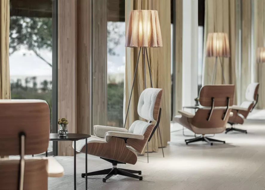 Vitra Eames Lounge stol med osmannisk lænestol Nubia