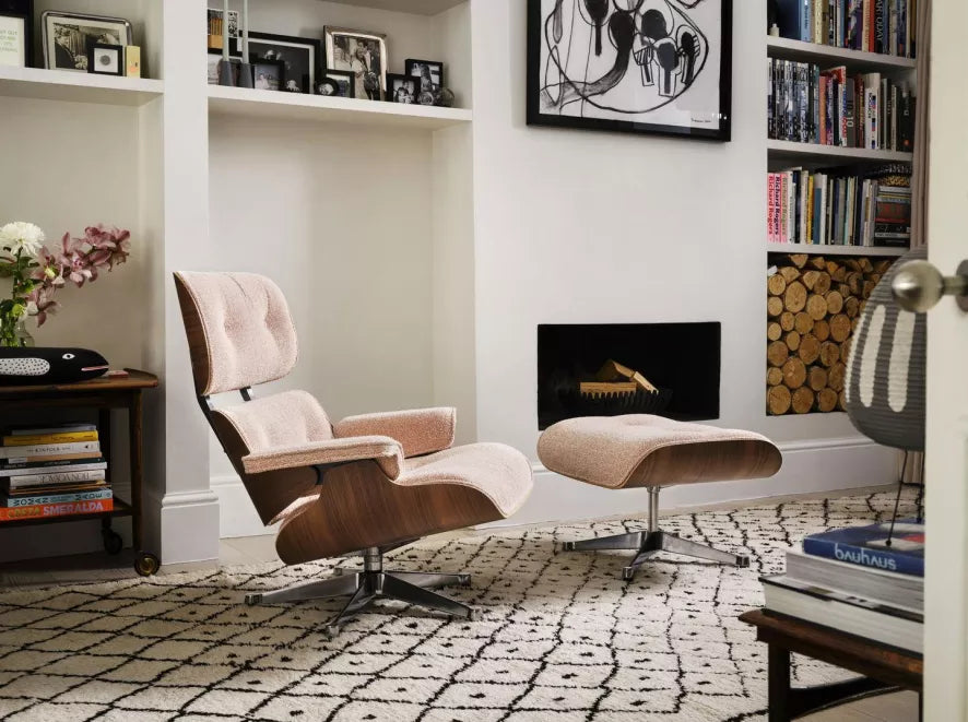 Vitra Eames Lounge stol med osmannisk lænestol Nubia